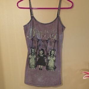 Serpentine Clothing Brand Purple/Gray Graphic Tank Top The Dreadfuls Dollhouse